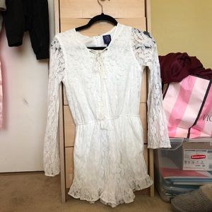 white lace romper